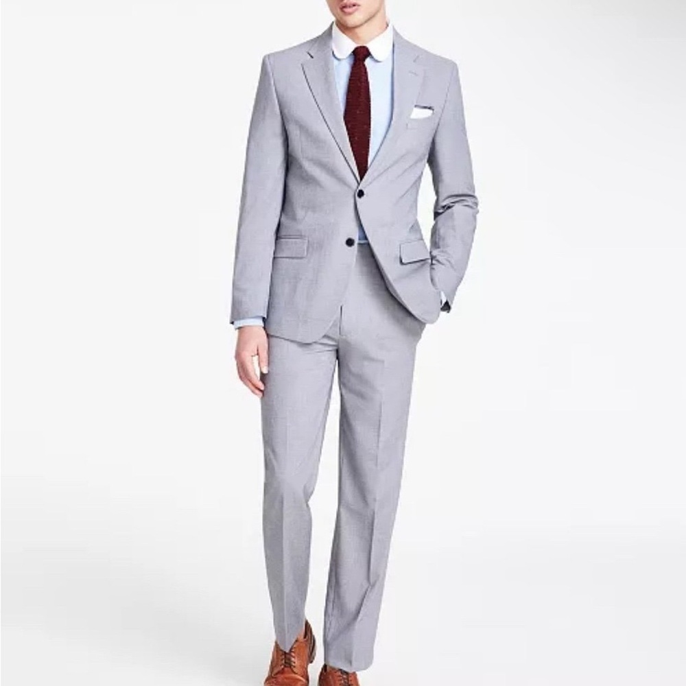 New Men's Modern-Fit Grey Suit